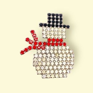 Vintage Dorothy Bauer Snowman Brooch